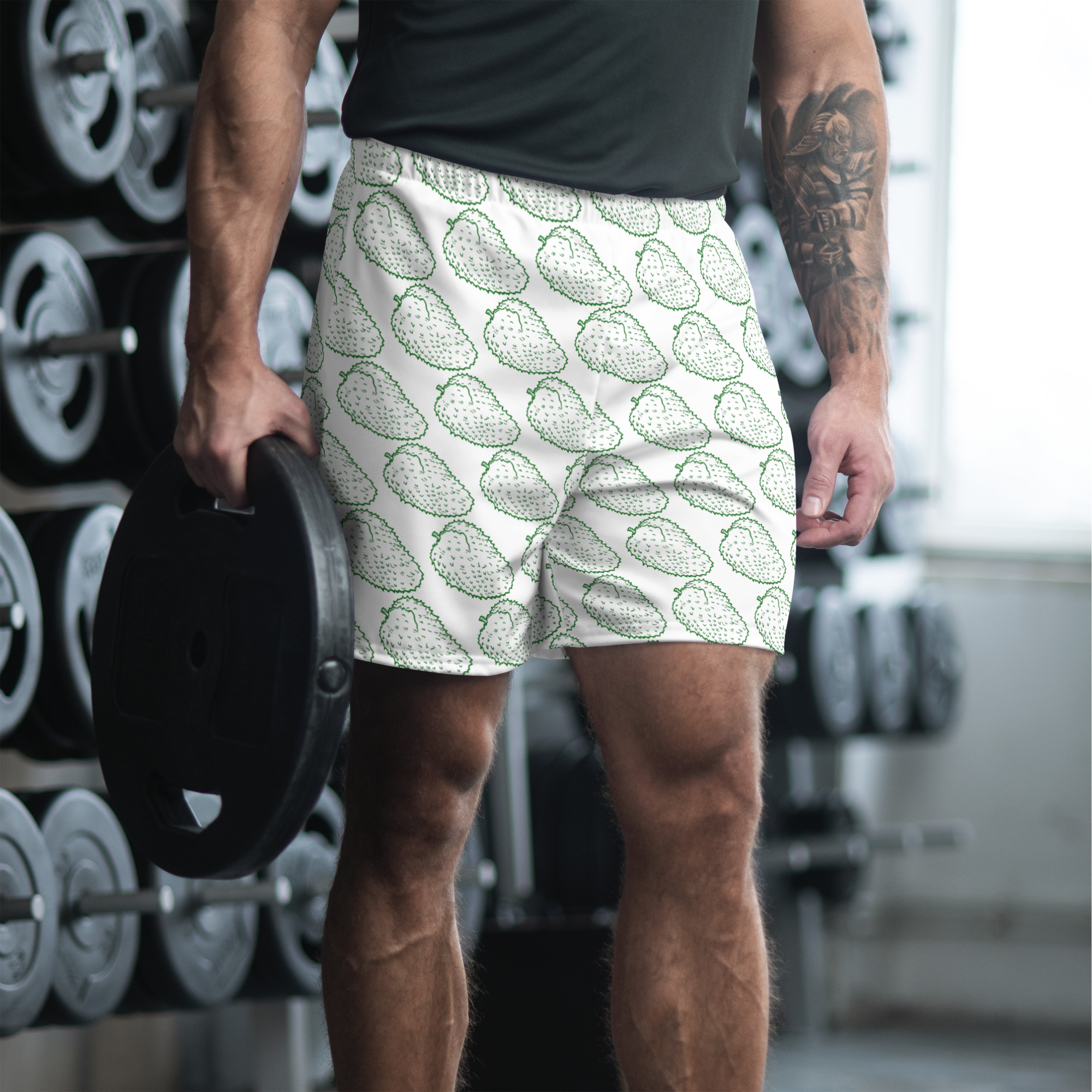 Guanabana-Print Men's Recycled Athletic Shorts